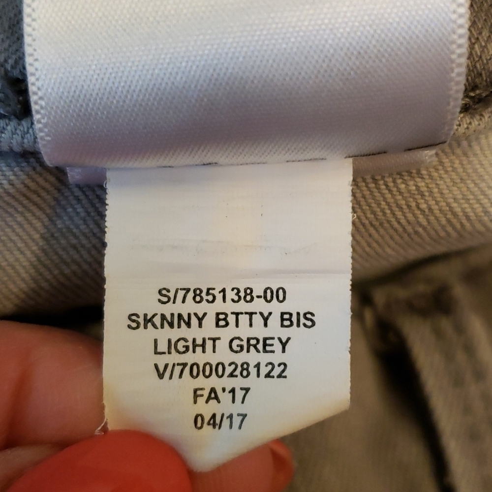 Banana Republic Premium Denim Mid Rise Skinny Stretch 31 Lt Grey EUC - Picture 5 of 11